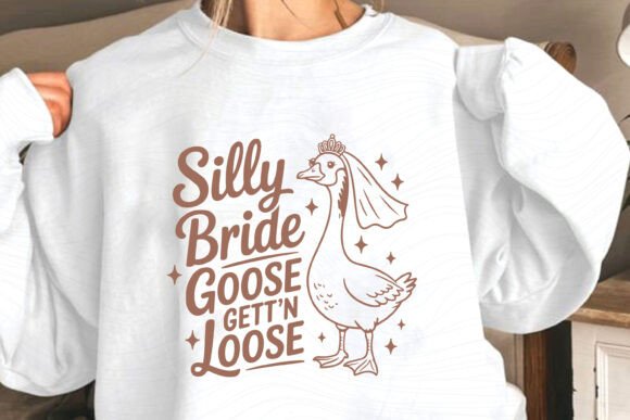 Bachelorette Silly Bride Goose Graphics for T-Shirt Designs