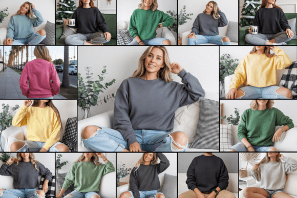 Comfort Colors 1566 Sweatshirt Mockup Bu Graphics Review