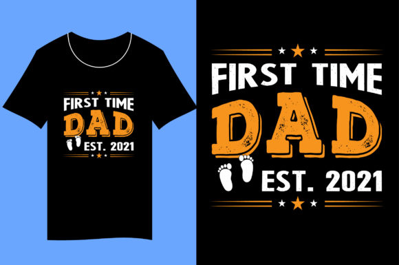Dad T-Shirt Est. 2021 Graphics & Print Templates