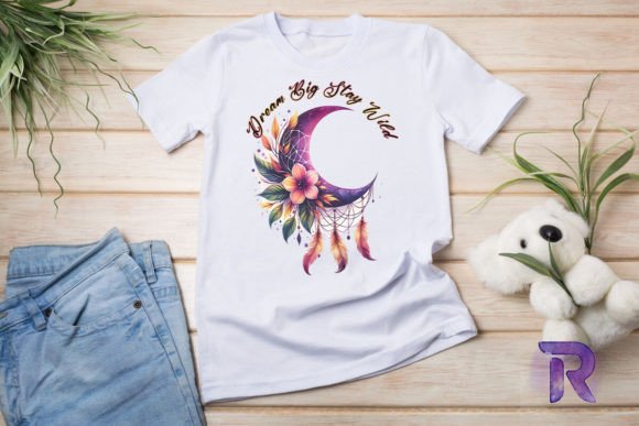 Dream Big Stay Wild Dreamcatcher PNG: Graphics & T-Shirt Designs