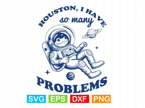 Funny Frog Astronaut SVG Graphics for T-Shirt Designs