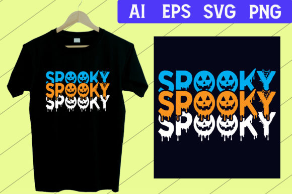 Halloween T-Shirt Spooky SVG Graphics & Print Templates