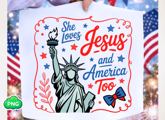Loves Jesus and America Too Graphics for T-Shirt Designs