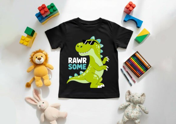 Rawr Some Cute Dinosaur Graphics for T-Shirt Designs