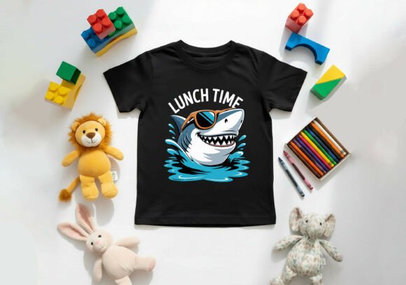 Sark Kids Cartoon T-Shirt Design Vector: Graphics Review